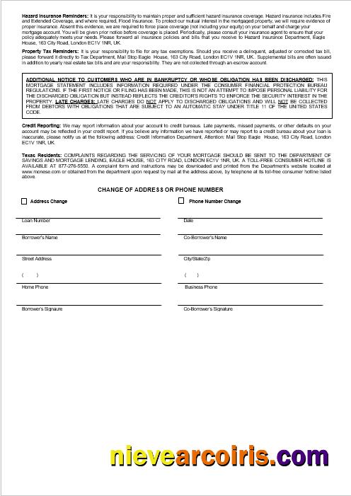 United Kingdom Monese bank mortgage statement 3